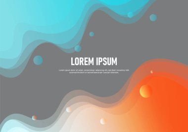 Gradyan şeffaf dalga şekli arkaplanı. Vektör illüstrasyon arkaplanı.