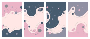 Abstract modern template set background. Vector illustration.