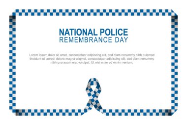 National Police Remembrance Day background. Vector illustration. clipart