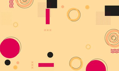 Memphis geçmişi. Soyut düz zemin. Vektör illüstrasyonu.