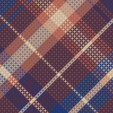 Tartan plaid pattern with texture. Vector illustration.