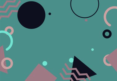 Memphis geçmişi. Soyut düz zemin. Vektör illüstrasyonu.