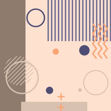 Soyut memphis geçmişi. Vektör çizimi. Soyut arkaplan.