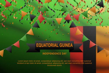 Zambiya Bağımsızlık Günü geçmişi. Vektör illüstrasyonu.