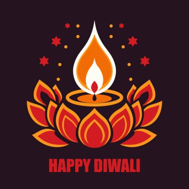 Mutlu Diwali Özgeçmişi. Vektör İllüstrasyonu.