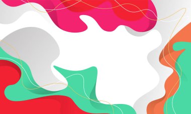 Minimalist wavy fluid background. Vector illustration background.