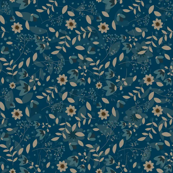 Soyut düz el çiçek desenli arkaplan çizimi. Vektör illüstrasyonu.