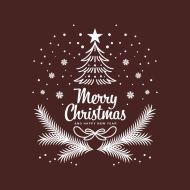 Mutlu Noeller ve mutlu yıllar. Vektör illüstrasyonu.