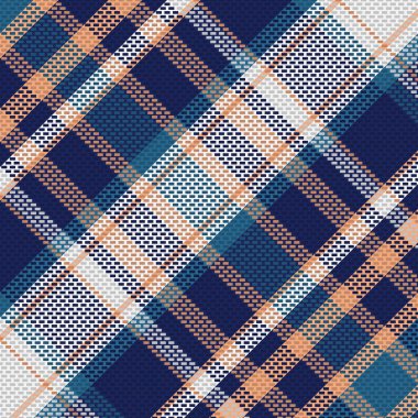 Tartan plaid pattern with texture. Vector illustration.