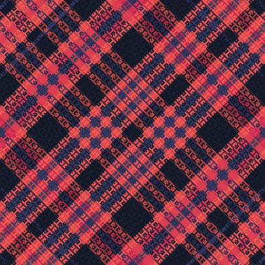 Tartan desenli ve desenli. Vektör illüstrasyonu.