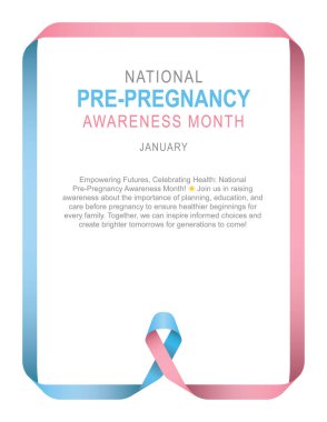 Ulusal Hamilelik Öncesi Farkındalık Ayı. Vektör illüstrasyonu.