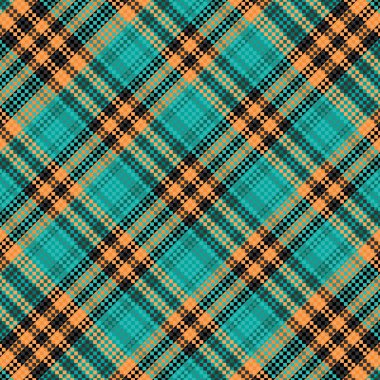 Tartan plaid pattern with texture. Vector illustration.