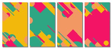 Soyut modern şablon seti arka planı. Soyut arkaplan. Vektör illüstrasyon arkaplanı.