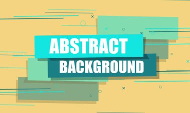 Metinle soyut arkaplan, canlı ve dinamik bir görsel kompozisyon yaratıyor. Vektör illüstrasyonu.