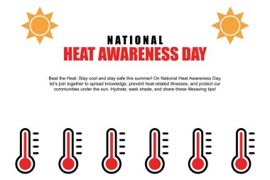 Ulusal Isı Farkındalık Günü 'nde sıcaklığa bağlı hastalıkları nasıl önleyeceğimizi öğrenmek için bize katılın. Su iç, gölgede dinlen ve uyarı işaretlerini bekle.!