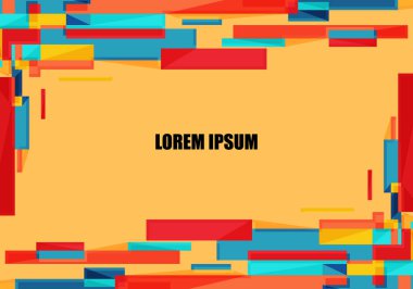 Abstract geometric rectangles banner background. Vector illustration background.