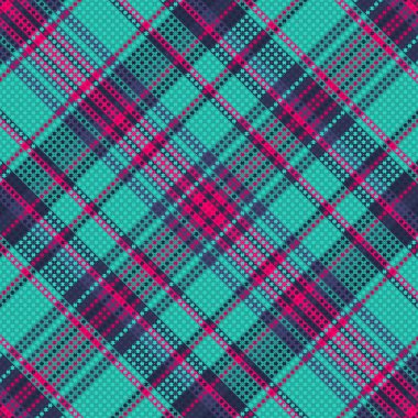 Tartan veya ekoseli retro renk deseni. Vektör illüstrasyon tasarımı.