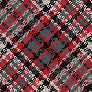 Tartan veya ekoseli retro renk deseni. Vektör illüstrasyon tasarımı.