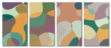 Abstract wavy set background. Abstract illustration. Vector illustration.