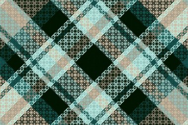 Tartan veya ekoseli retro renk deseni. Vektör illüstrasyon tasarımı.