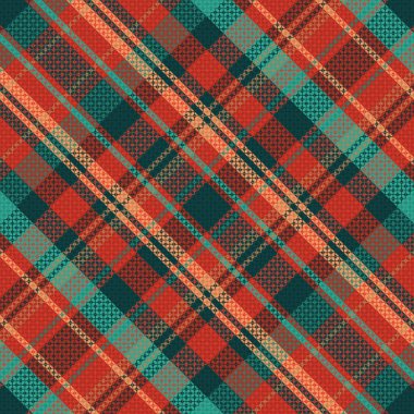 Tartan veya ekoseli retro renk deseni. Vektör illüstrasyon tasarımı.