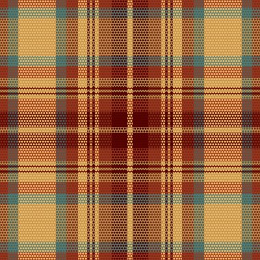 Tartan veya ekoseli retro renk deseni. Vektör illüstrasyon tasarımı.