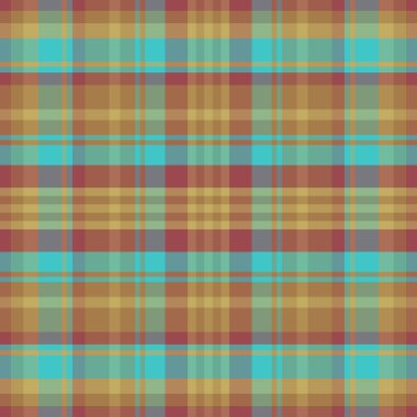 Tartan veya ekoseli retro renk deseni. Vektör illüstrasyon tasarımı.
