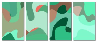 Abstract wavy set background. Abstract background. Vector illustration.