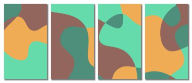 Abstract wavy set background. Abstract background. Vector illustration.