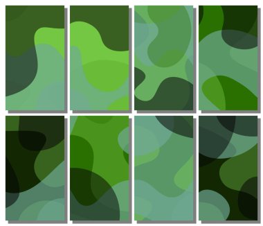 Abstract wavy set background. Abstract background. Vector illustration.