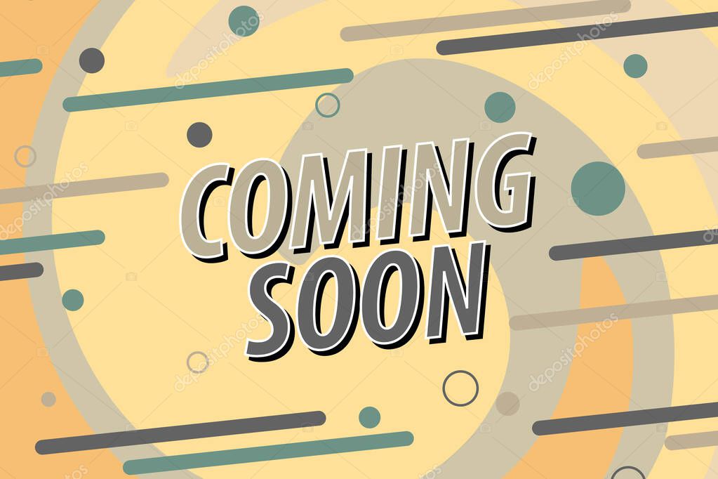 Coming soon banner background. Vector illustration.
