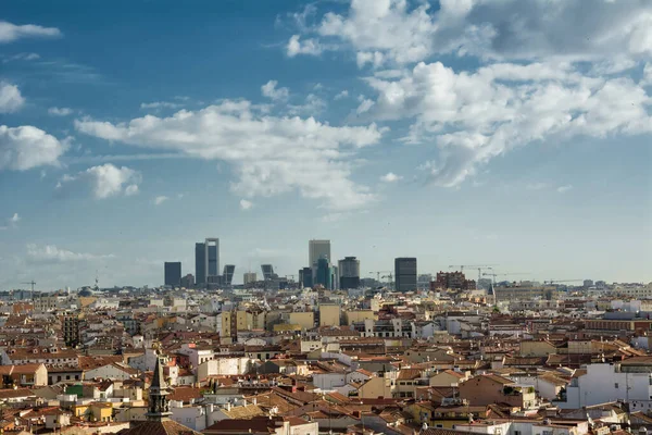 Panorama Con Horizonte Madrid Capital Española — Foto de Stock