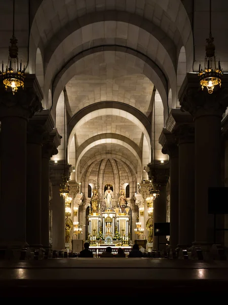 Nawa Ołtarz Krypty Parafii Santa Maria Real Almudena Centrum Madrytu — Zdjęcie stockowe