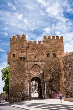 Toledo, Spain - June 21, 2022: Sol Gate, one of the ancient gates within the city of Toledo