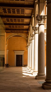Portico with columns of the Alcazar of Toledo