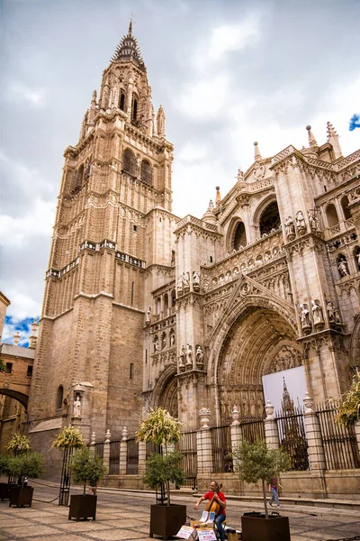 Toledo Spanien Juni 2022 Fassade Der Kathedrale Von Toledo Primatenkathedrale — Stockfoto