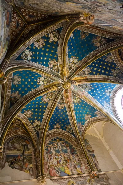 Toledo Spanyolország Június 2022 Mennyezet Festett Csillagok Kék Kupola Kápolna — Stock Fotó