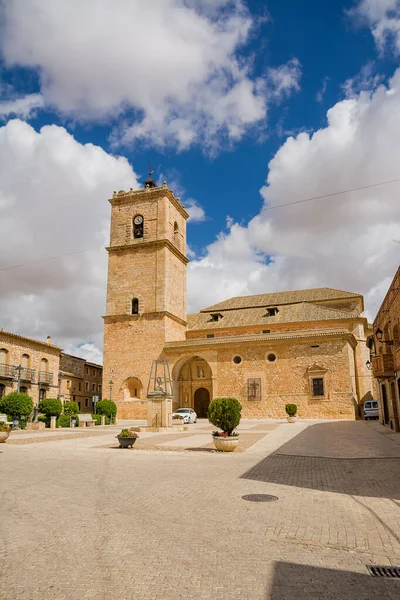 Stora Torget Den Lilla Staden Toboso Spanien Känd För Att — Stockfoto