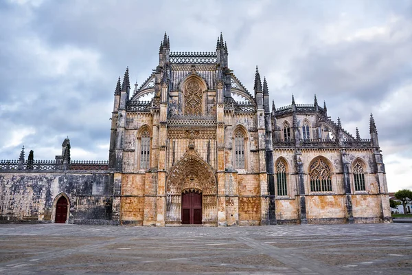 stock image Facade of the Cathedral of Batalha in Portugal