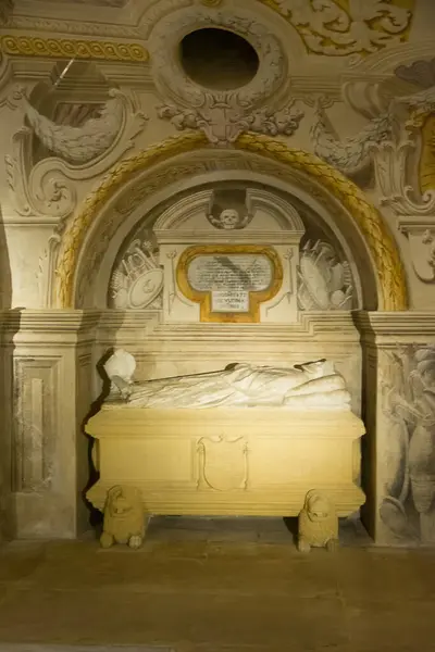 Valletta Malta Juni 2023 Sarkofagus Batu Untuk Almarhum Dalam Katedral Stok Lukisan  