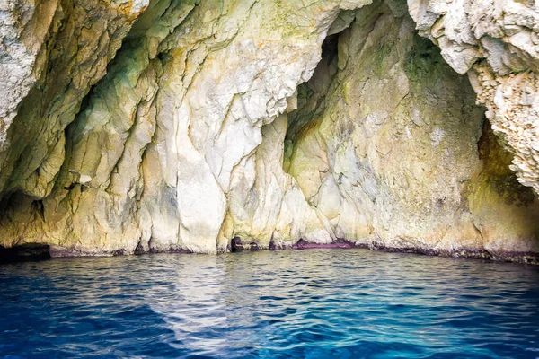 Detalj Blue Grotto Malta Stockbild
