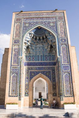 Samarkand, Uzbekistan - 05 July 2024: Entrance portal of the Gur Emir Mausoleum complex in Samarkand clipart