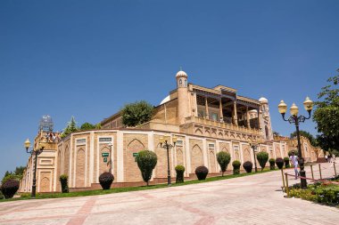 Samarkand, Uzbekistan - 06 July 2024: Hazrat Khizr Mosque in Samarkand on a sunny day clipart