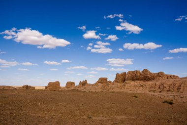 Özbek çölündeki Ayaz Kala kumdan kalesi