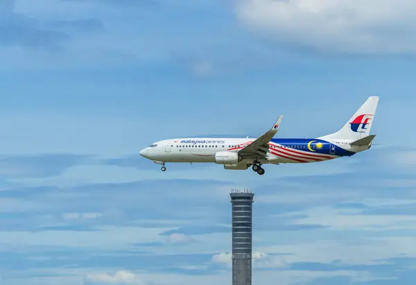 Samut Prakan Thajsko Září 2023 Malajsie Přistává Mezinárodním Letišti Suvarnabhumi — Stock fotografie