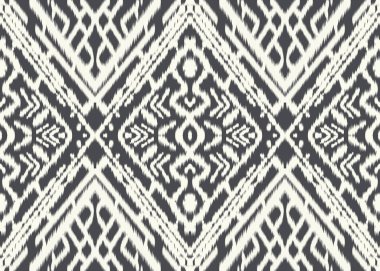 Batik, duvar kağıdı, ambalaj kağıdı, tekstil, baskı, pamuk ve süs için Geometrik dikişsiz kabile deseni soyut siyah ve beyaz arka plan dekoratif tek renkli süs tasarımı.