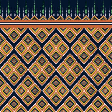 Kabile şablonu. Kusursuz etnik doku örneği. Aztek kumaşından yerli tekstil ürünleri. Halı perdesi eşarp duvar kâğıdı için geleneksel geometrik oryantal desen. Çizim nakış biçimi