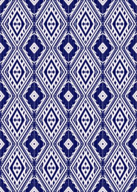 Kumaş deseni. Kusursuz geometrik etnik desenli nakış. Aztek kumaşından yerli tekstil ürünleri. Halı seramik perde eşarp duvar kağıdı için Geometrik oryantal geleneksel desen.