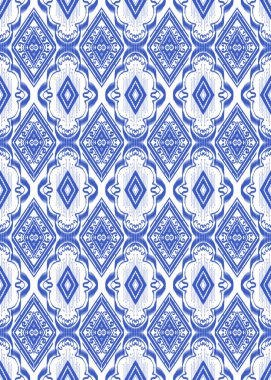 Kumaş deseni. Kusursuz geometrik etnik desenli nakış. Aztek kumaşından yerli tekstil ürünleri. Halı seramik perde eşarp duvar kağıdı için Geometrik oryantal geleneksel desen.