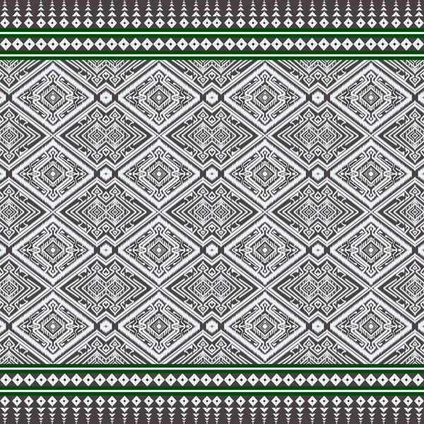 Tayland ipeği kumaş deseni. İşlemeli etnik model. Kabile kumaşı örgü desenli oryantal geometrik. Geometrik katman. Tekstil kumaş ipek eşarp halı duvar kağıdı perdesi için soyut illüstrasyon.